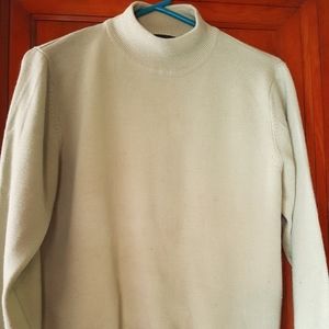 Mock turtleneck wool sweater